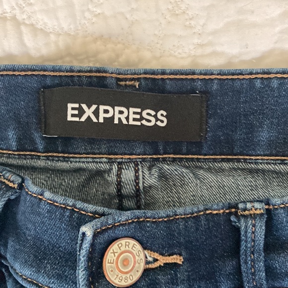Express distressed mid rise leggings jeans - Picture 6 of 14